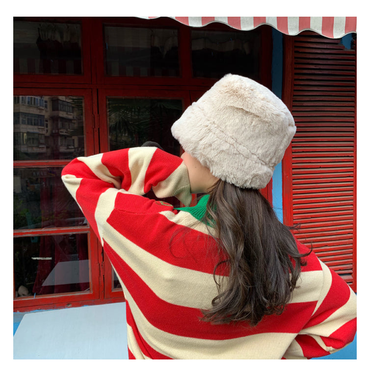 Japanese style warm plush fisherman hat ED0892