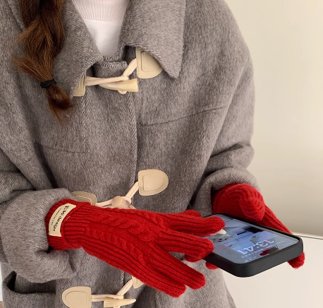 Touch screen winter warm knitted gloves ED0894
