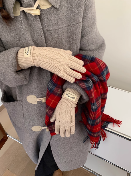 Touch screen winter warm knitted gloves ED0894