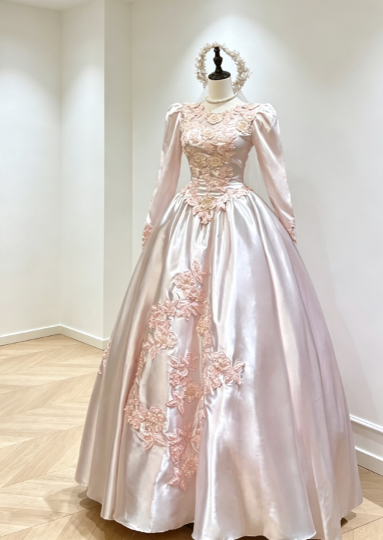 Feenhaftes Trägerloses Satin Quinceañera Kleid A-Linie Pink Sweet 16 Kleid ED08954