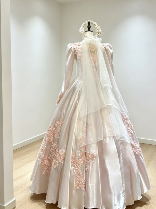 Fairy Strapless Satin Quicneanera Dress A-Line Pink Sweet 16 Dress ED08954