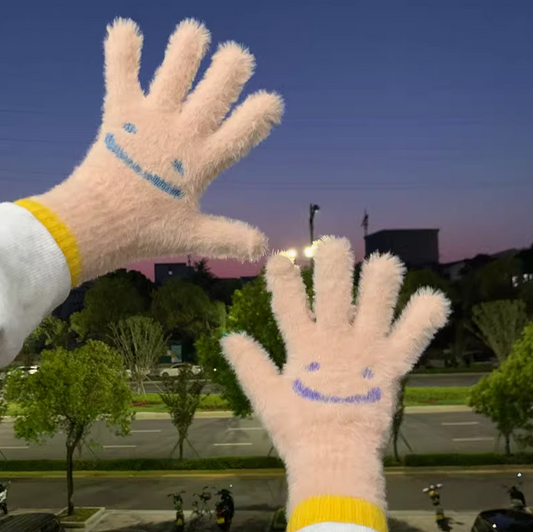 Touch screen knitted wool warm gloves ED0895