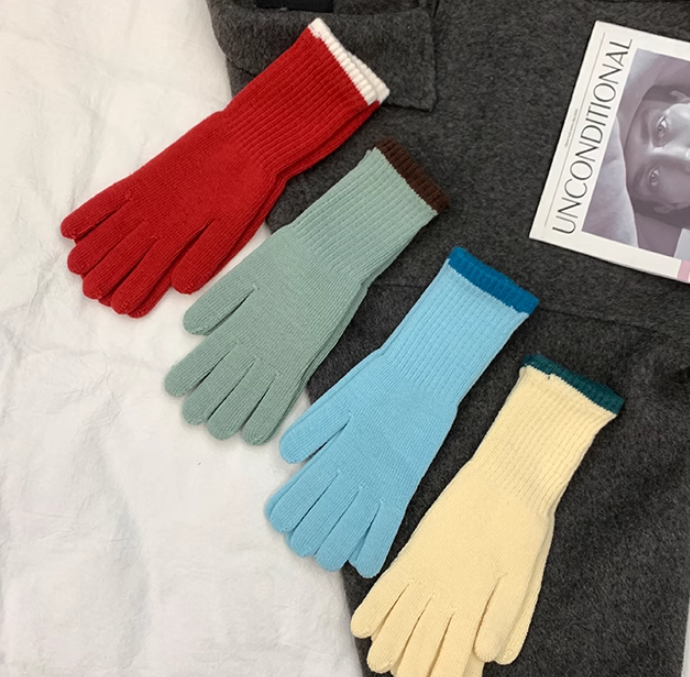 Touch screen winter warm knitted gloves ED0899