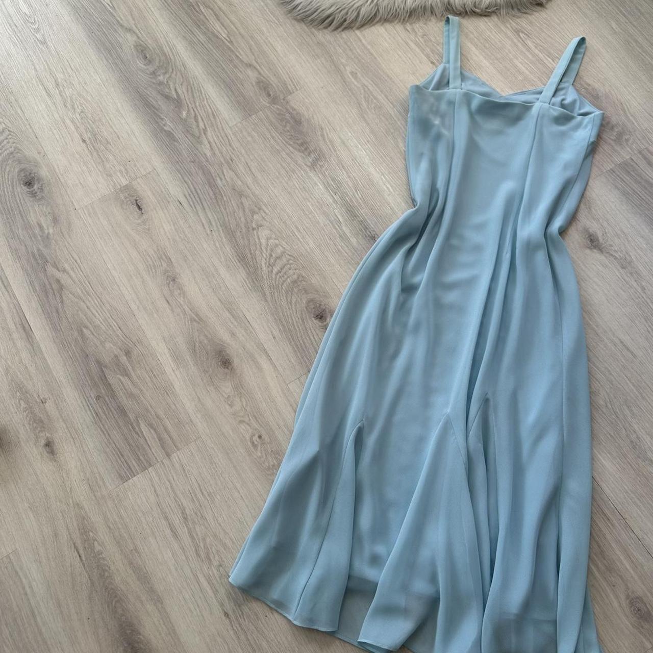 Vintage Blue Hoco Dress Chiffon Beaded Dress for Party Sheath Birthday Dress ED09011