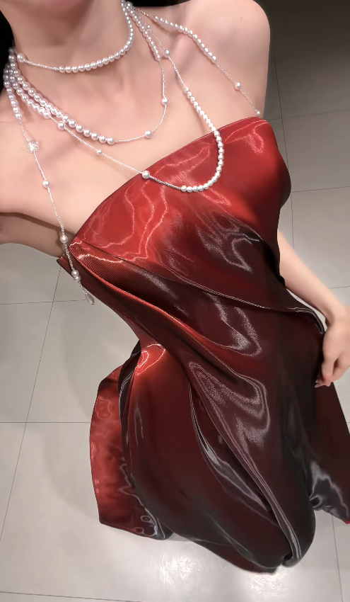 Élégante robe de soirée longue bordeaux bustier coupe trapèze pour bal de promo ED09028