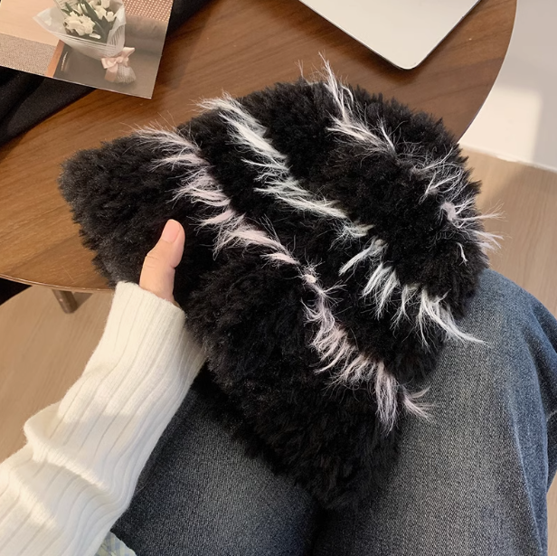 Korean style all-match warm plush bucket hat ED0902