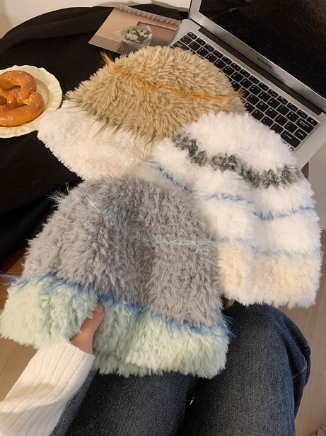 Korean style all-match warm plush bucket hat ED0902