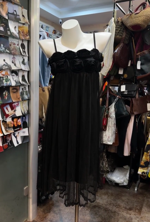 Chic Black Hoco Dress Spaghetti Straps Sheath Birthday Dress Chiffon Party Dress ED09054