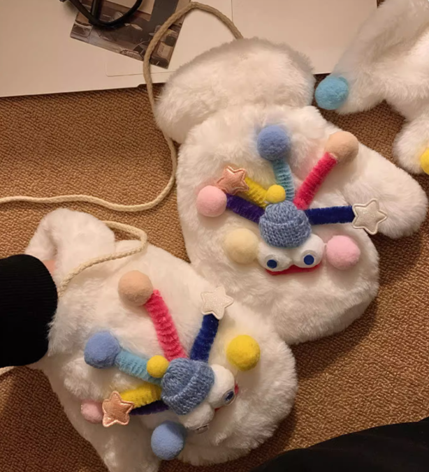 Cute warm plush thickened mittens ED0909