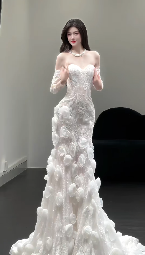 Timeless Sweetheart Mermaid Wedding Dress Lace Bridal Gown White Bridal Dress ED09276