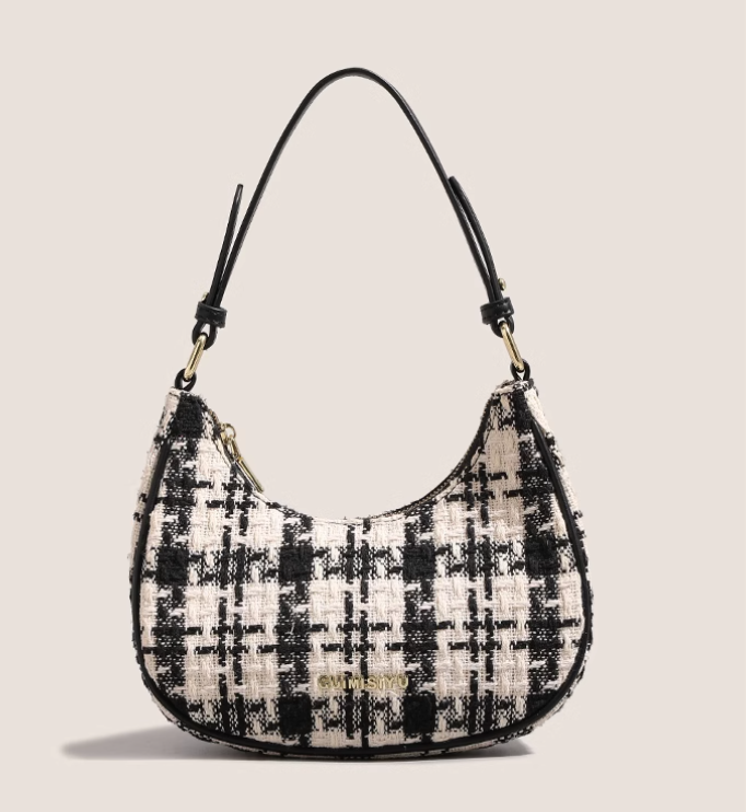 Vintage woolen crescent bag shoulder messenger bag ED0955