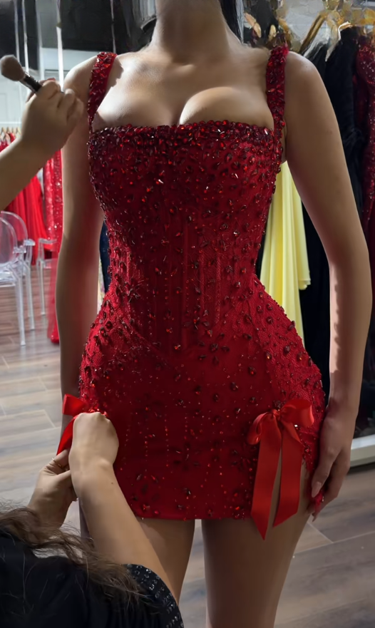 Pretty Burgundy Birthday Dress Sheath Satin Beaded Short Homecoming Dr – EvaFashionDress