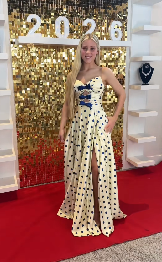 Elegant Yellow Long Evening Dress Satin A-line Prom Dress ED10039