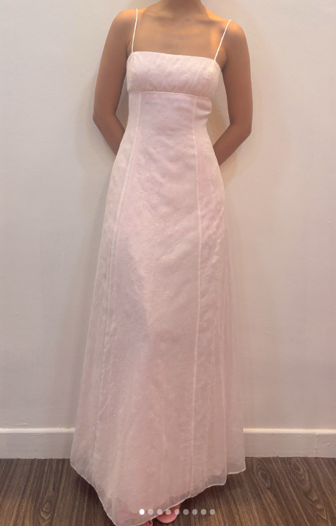 Chic Pink Long Prom Dress A-Line Satin Evening Dress ED10357