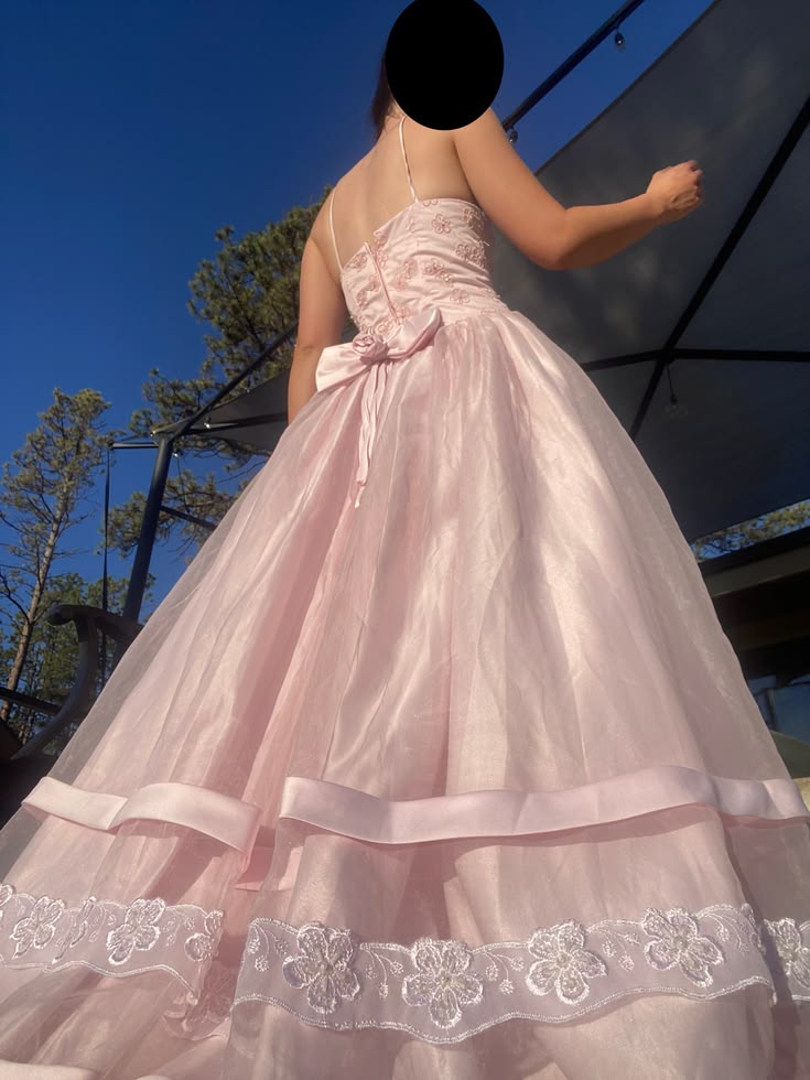Chic Pink Long Prom Dress A-Line Tulle Evening Dress ED10361