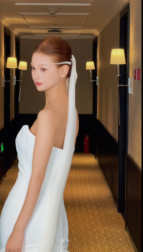 Chic White Sheath Satin Long Wedding Dress for Brides ED10470