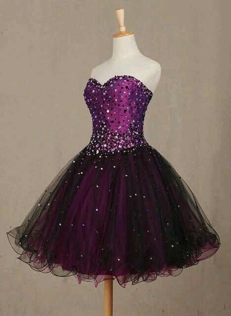 Pretty Purple Short Homecoming Dress A-Line Tulle Birthday Dress ED10528