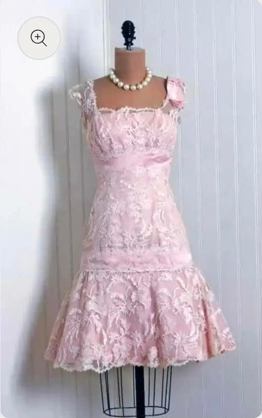 Chic Pink Short Homecoming Dress Satin Sheath Birthday Dress ED10920