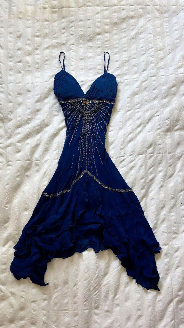 Blue Straps Short Homecoming Dress Chiffon Birthday Party Dress ED11021
