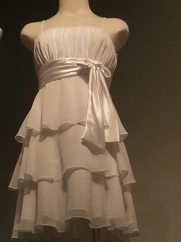 Glam White Short Homecoming Dress Sheath Chiffon Birthday Dress ED11270