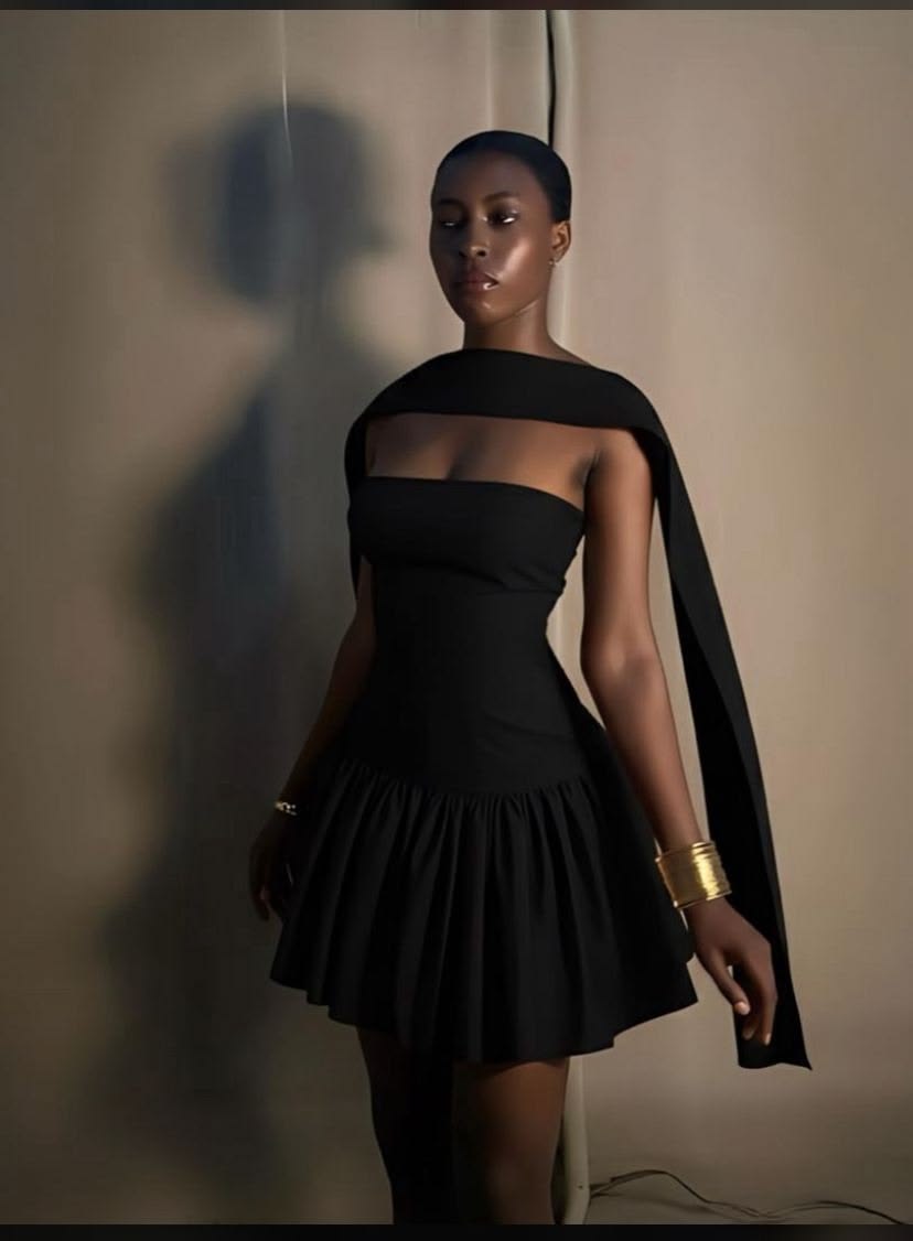 Glam Black Short Homecoming Dress A-Line Satin Birthday Dress ED11271