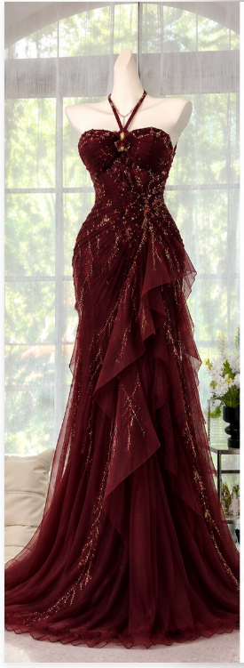 Vintage-Abendkleid aus Chiffon mit figurbetontem Schnitt und Perlenverzierung, lang, blaues Ballkleid ED11776