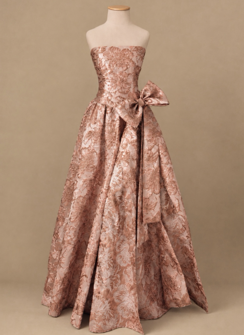 Chic Pink Prom Dress A-Line Satin Long Evening Dresses ED12106