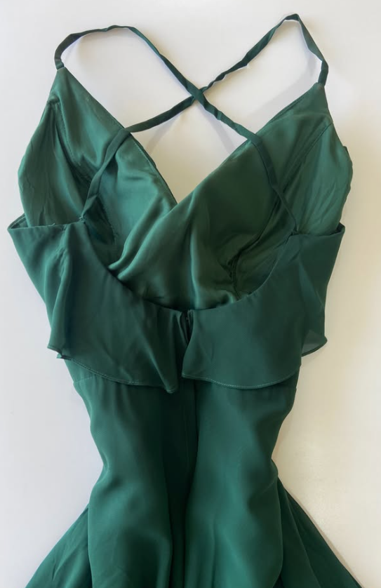 Chic Dark Green Prom Dress Sheath Chiffon Long Evening Dresses ED12118