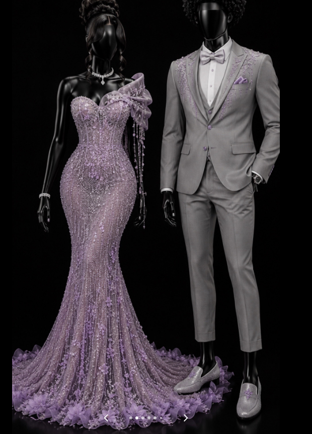Fashion Lavender Prom Dress Sheath Beaded Tulle Long Evening Dress ED12146