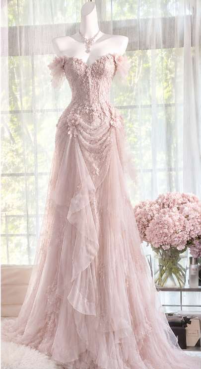 Jolie robe de bal bordeaux fourreau en mousseline perlée, robe de soirée longue ED12194