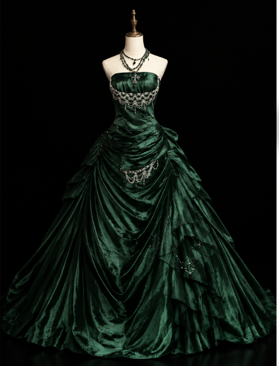 Schickes marineblaues A-Linien-Satin-Ballkleid, langes Sweet-16-Kleid ED12207