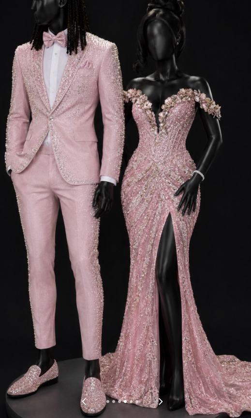 Gorgeous Sheath Tulle Beaded Long Evening Dress Pink Prom Dress ED12233