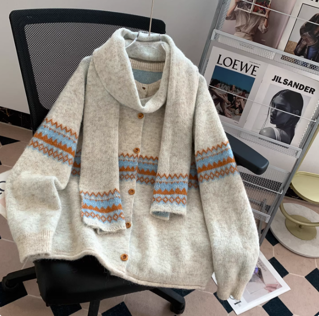 Cardigan mignon abricot ED01342