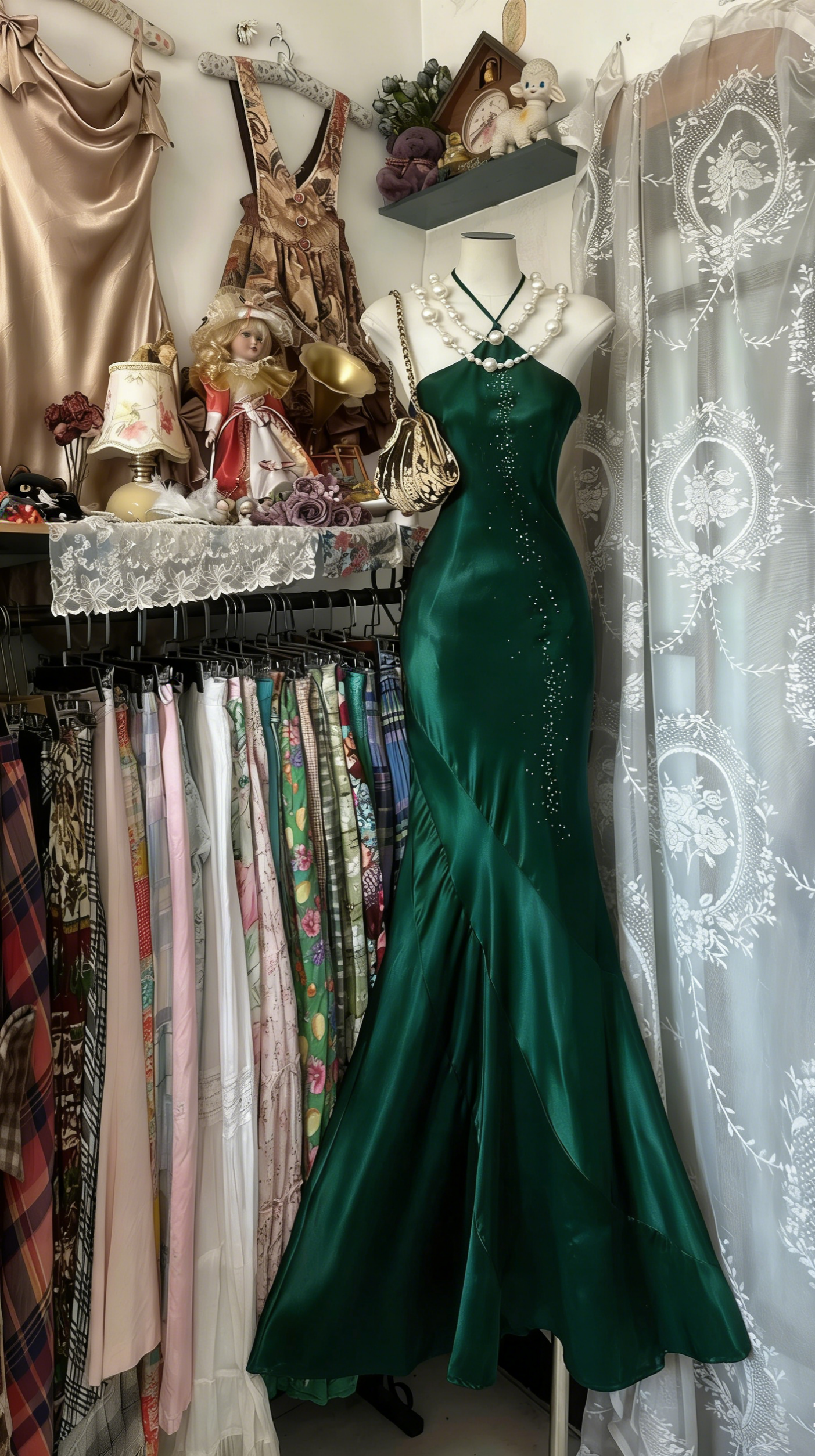 Elegant Halter Mermaid Long Prom Dresses Satin Royal Blue Evening Dresses with Open Back EP05561