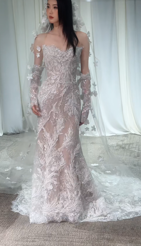 Simple Sheath Long Wedding Dresses Applique Tulle White Bridal Gowns Strapless Sleeveless Bridal Dress EP06524