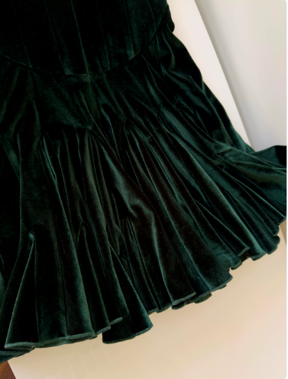 Chic Dark Green Short Prom Dress Strapless Sheath Cocktail Dress Velvet Formal Dress EP08627