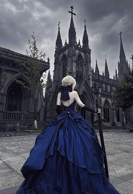 Fairy Strapless A-Line Navy Blue Long Prom Dresses Satin Navy Blue Quinceanera Dresses Sweet 16 Dress EP5182