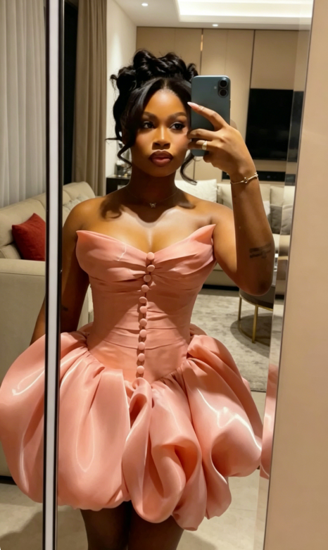 Sexy Sweetheart Birthday Dress A-Line Chiffon Homecoming Dress Pink Party Dress ES07249
