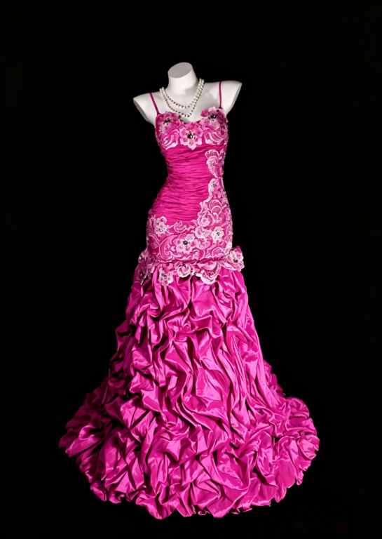Elegant Spaghetti Straps Sheath Satin Long Evening Dress Hot Pink Prom –  EvaFashionDress