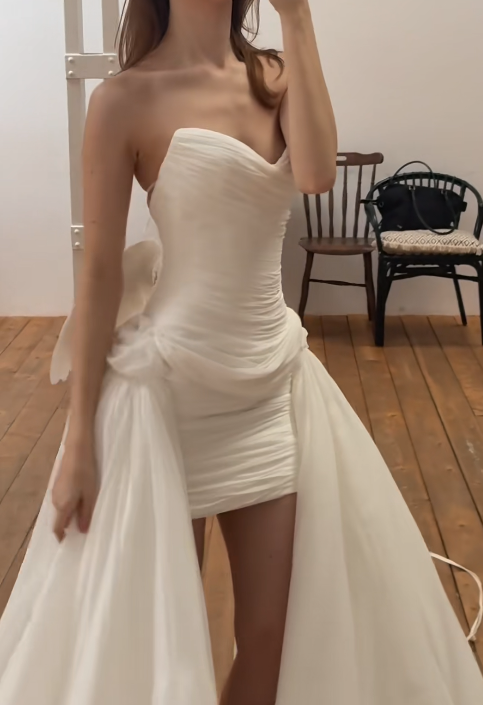 Timeless Sheath Wedding Dress Sweetheart Tulle Bridal Gown White Bridal Dress EW07164