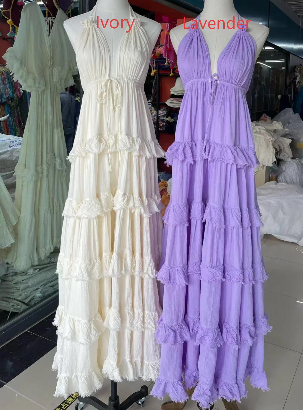 Pink Bridesmaid Dress Halter A-Line Long Evening Dress EW0815