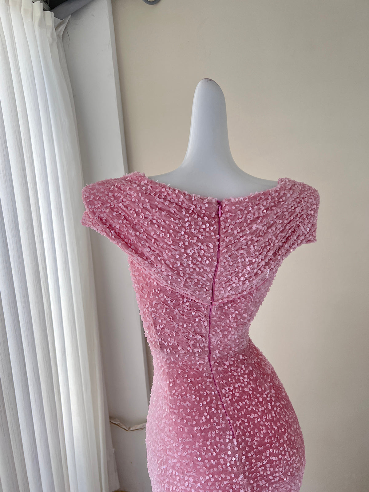 Pink Sweet Mermaid Dress Sequin Birthday Dress Princess Dress ED01075