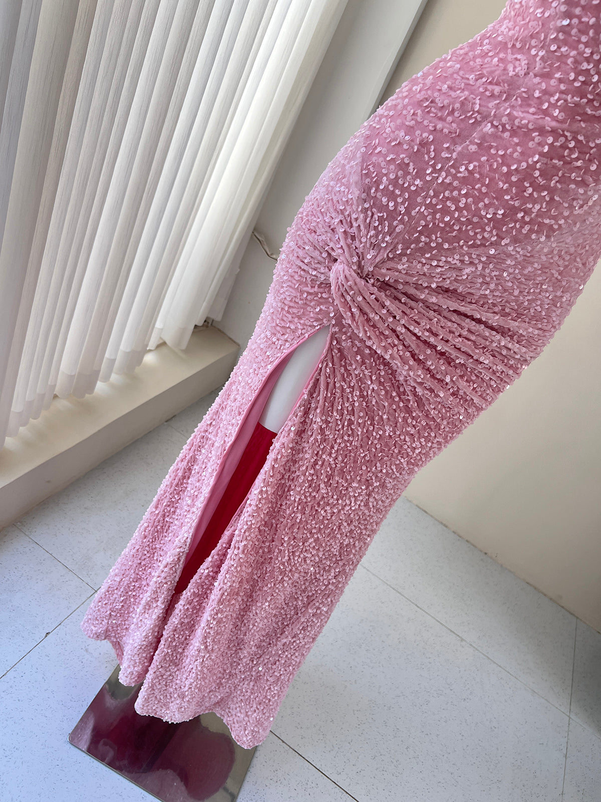 Pink Sweet Mermaid Dress Sequin Birthday Dress Princess Dress ED01075