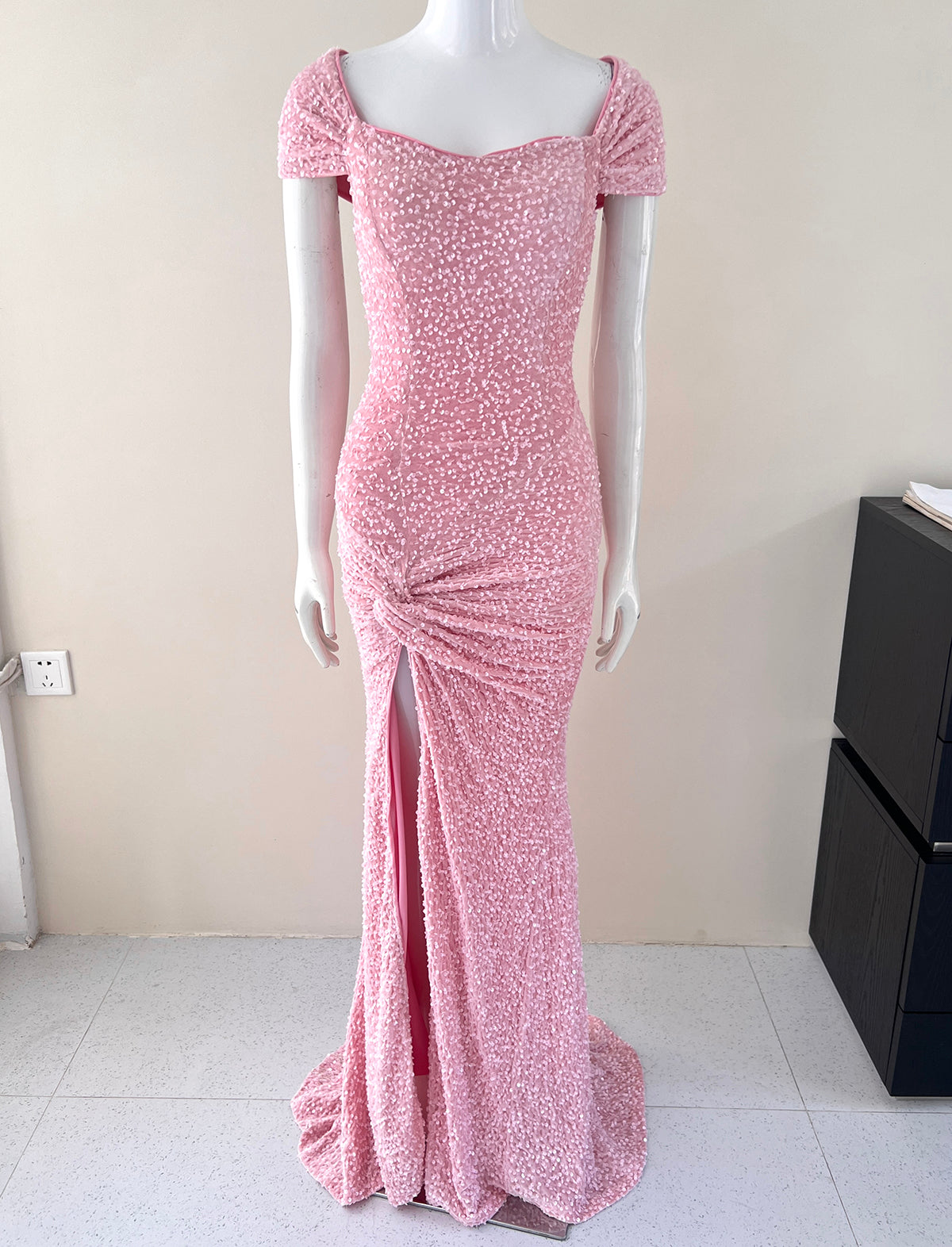 Pink Sweet Mermaid Dress Sequin Birthday Dress Princess Dress ED01075