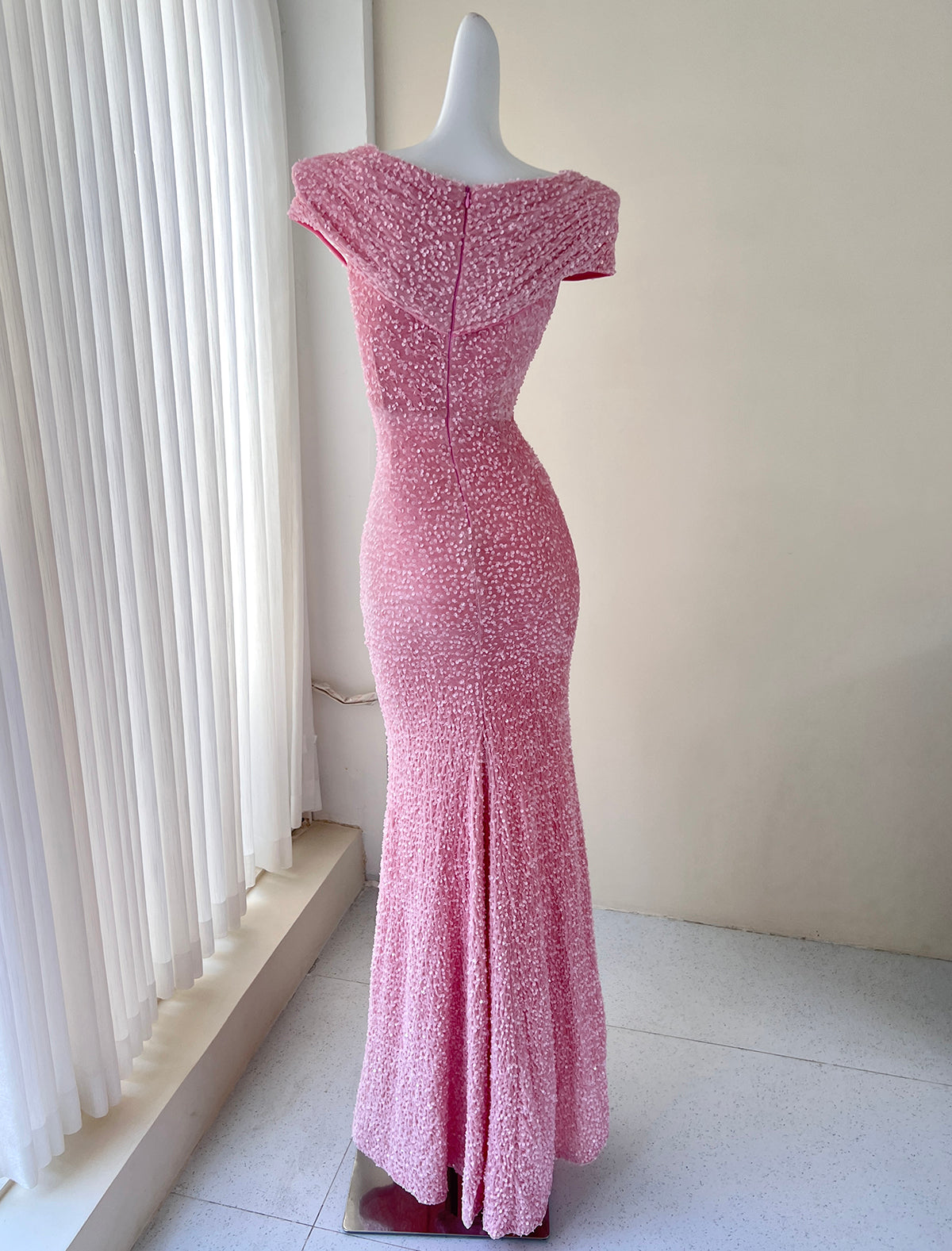 Pink Sweet Mermaid Dress Sequin Birthday Dress Princess Dress ED01075