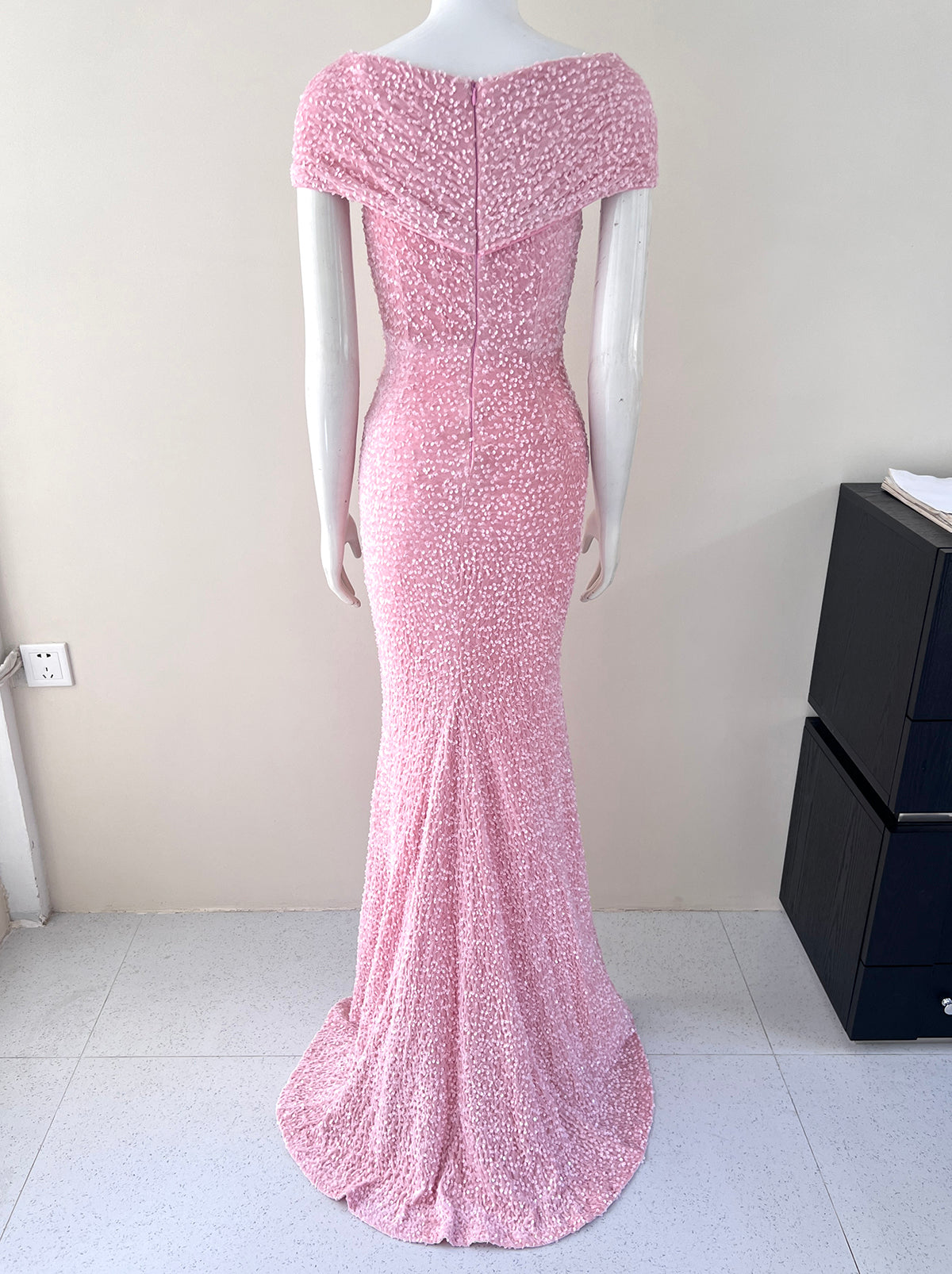 Pink Sweet Mermaid Dress Sequin Birthday Dress Princess Dress ED01075
