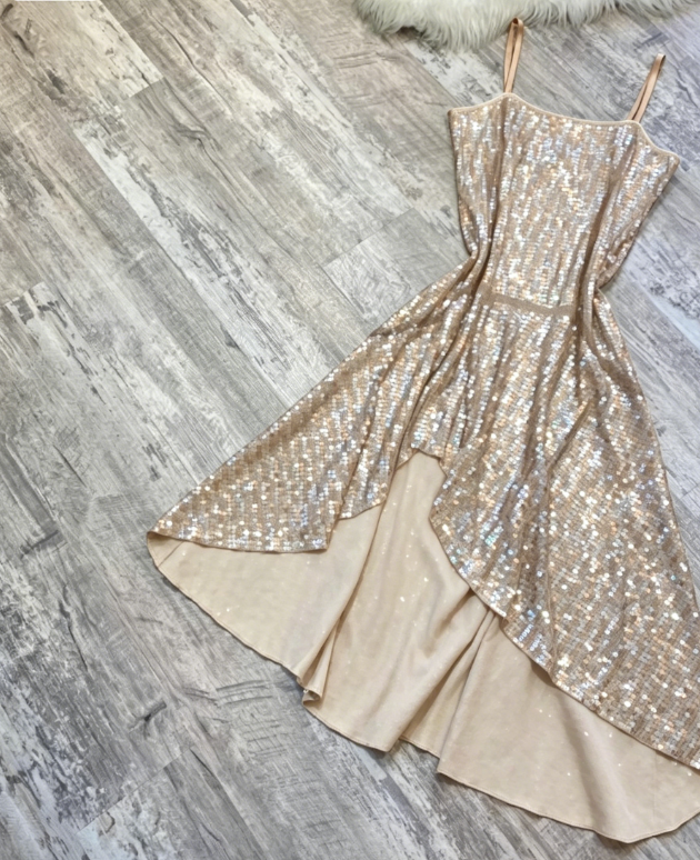 Vintage Y2K A-Line Spaghetti Strap Chiffon Homecoming Dresses, Short Chocolate Beaded Prom Dresses ED04055