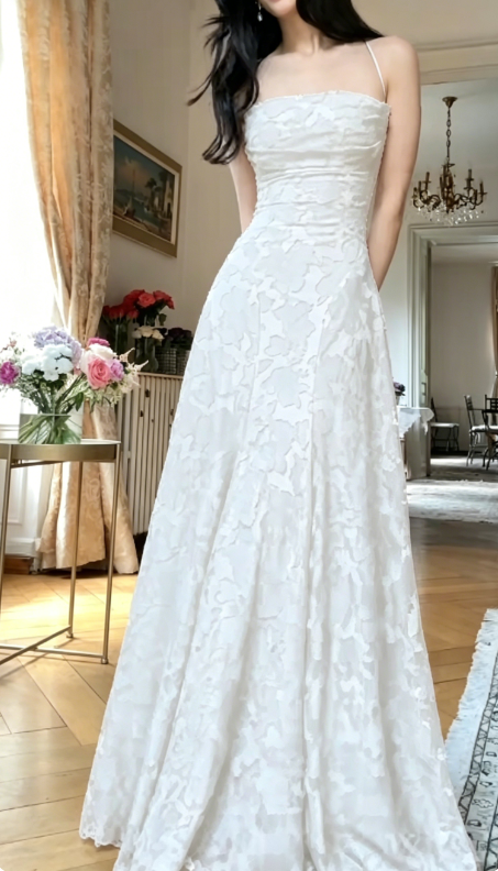 Chic Spaghetti Strap Sheath Wedding Guest Dresses,Lace Rust Red Formal Dresses ED04427