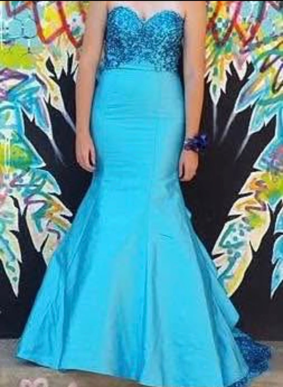 Elegant Spaghetti Strap Mermaid Long Prom Dresses Satin Blue Evening Gowns ED04686
