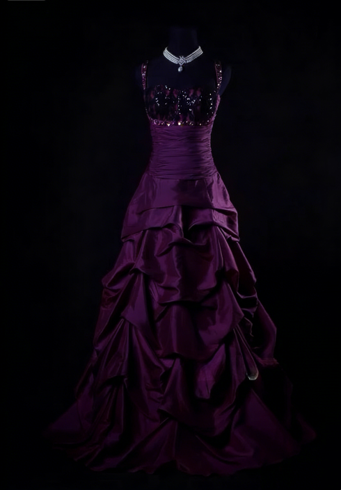 Robes d'anniversaire élégantes bleu dégradé, col en V, paillettes, mousseline, fourreau, robes de bal, robes de soirée ED04456